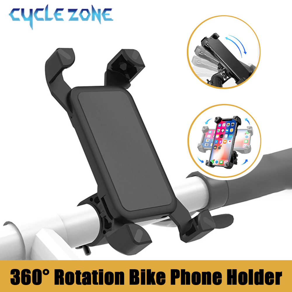 Phone Zone Accessories & Repair Photos - 360 ° ที่วางโทรศัพท์จักรยานแบบปรับได้ ที่ยึดโทรศัพท์จักรยานยนต์แบบสากล ป้องกันการสั่นสะเทือน คลิปหนีบแฮนด์